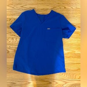 Figs Catarina One Pocket Scrub Top, Royal Blue, Size Medium, Good condition